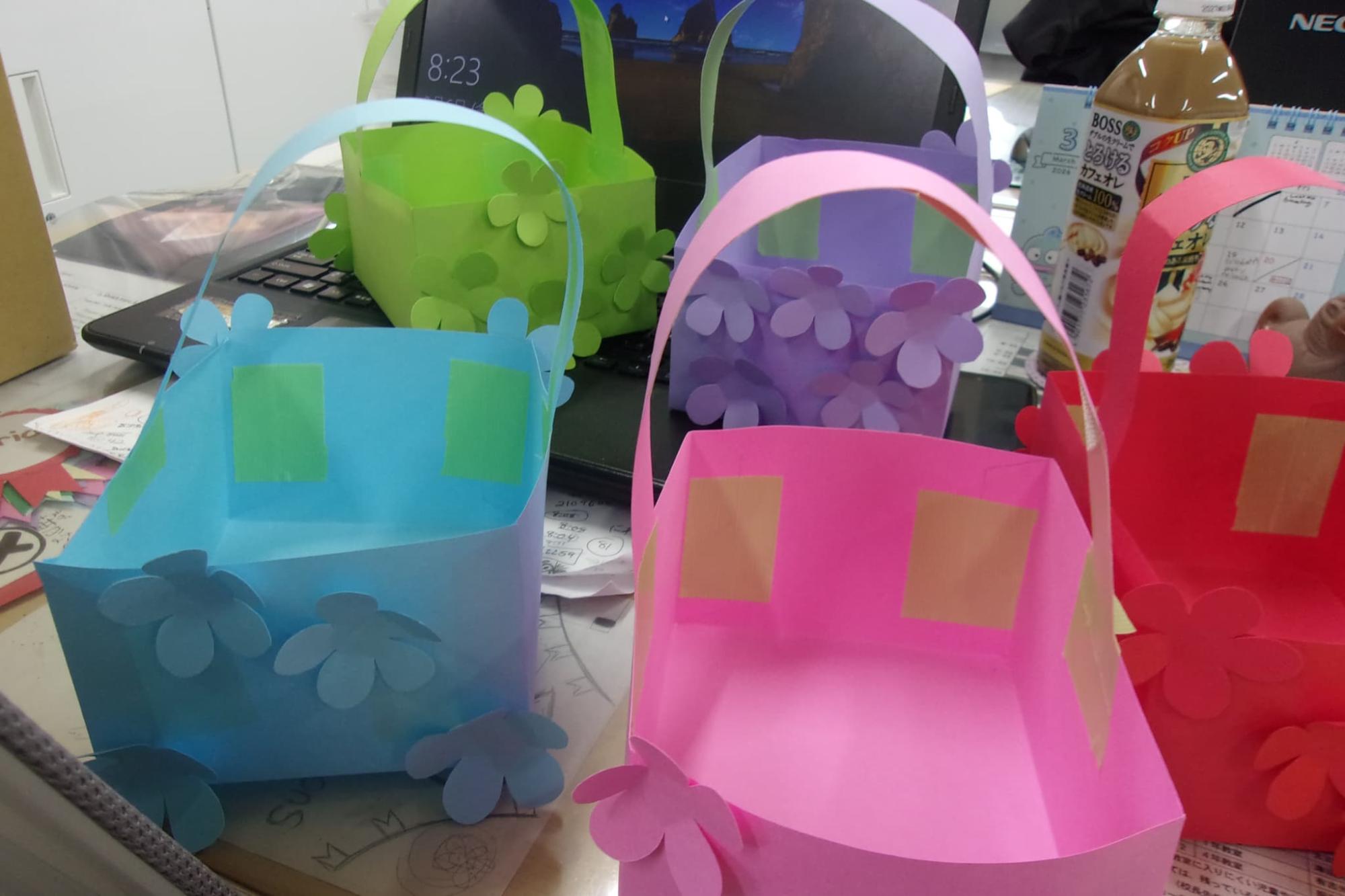 エッグハントんに使う手作りのかご
