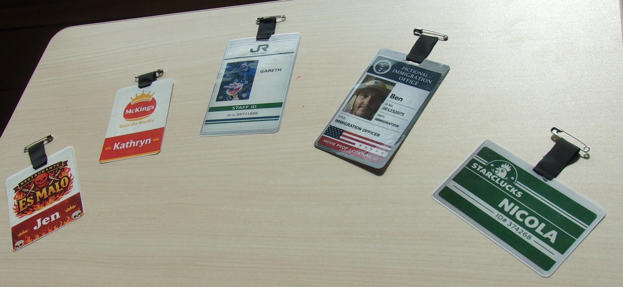 先生お手製の名札