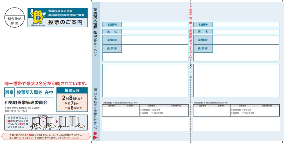 標準化入場券（表）